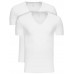 Calvin Klein ανδρικό φανελάκι v-neck 2pack σε λευκό χρώμα NB1089A 100